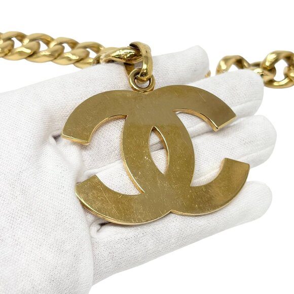 CHANEL Vintage Coco Mark Logo Chain Belt Accessory Hook Gold Metal [105158] - Picture 5 of 9